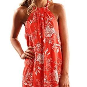 Fronage Women Casual Sleeveless Floral Mini Dress